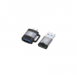 MANHATTAN 2er Set USB-C auf USB-A & USB-A auf USB-C-Adapter (356329)