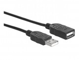 MANHATTAN 338653 USB Hosszabbító kábel 1.8m fekete