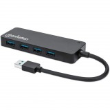 Manhattan 4-portos USB3.2 HUB Black 164900
