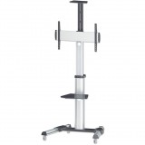 Manhattan 461245 asztali TV konzol 177,8 cm (70") Fekete, Ezüst Padló (461245)