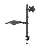Manhattan Desktop Combo Mount with Monitor Arm and Laptop Stand 13"-32" Black 462136