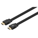 Manhattan Flat High Speed HDMI Cable with Ethernet Cable 10m Black 355643