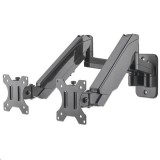 Manhattan gázrugós falitartó dupla karos, dönthető, forgatható fekete (max.VESA:100x100)(17"-32"-ig) (461627) (461627)