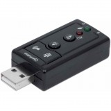 MANHATTAN Hi-Speed USB 2.0 - 3D 7.1 Sound Adapter schwarz (152341)