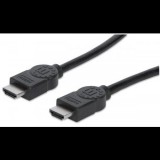 Manhattan High Speed HDMI Ethernet kábel 3m fekete (323222) (323222) - HDMI