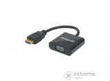 Manhattan Kábel átalakító - HDMI to VGA (HDMI 1.3, 30cm kábel)