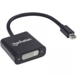 Manhattan Mini DisplayPort Átalakító [1x Mini DisplayPort dugó - 1x DVI alj, 24+5 pólusú] Fekete Árnyékolt, UL minősített