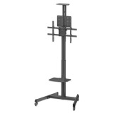 Manhattan Multimedia TV Cart with Tool-Free Height Adjustment 37"-86" Black 462693