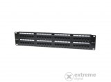 Manhattan Patch panel - CAT6 UTP patch panel, 48 portos, 2U, Fekete