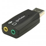 MANHATTAN Sound Adapter USD 3D schwarz (150859)