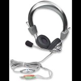 Manhattan Standard Sztereó Mikrofonos-fejhallgató fekete-ezüst (175517) (175517)