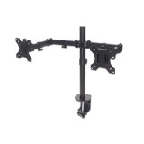 Manhattan Universal Dual Monitor Mount with Double-Link Swing Arms 13"-32" Black 461528