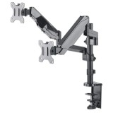Manhattan Universal Gas Spring Monitor Mount with Height-Adjustable Arms 17"-32" Silver 461597