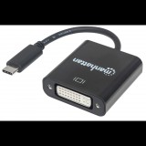 Manhattan USB-C 3.1 to DVI átalakító (152051) (152051) - Adatkábel