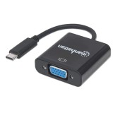 Manhattan USB-C Male to VGA Female Converter Black 151771