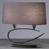 Mantra LUA 3683 asztali lámpa sötétszürke fém 2xE27 max. 13W E27