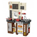 Manyuk Toys Szuperséf kiskonyha szett, sötétbarna - 58 db-os