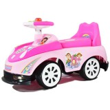 Manyuk Toys Zenélő és világító versenyautó bébitaxi - rózsaszín