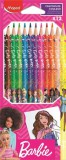 MAPED BB Színes ceruza készlet, háromszögletű, MAPED Barbie, 12 különböző szín (IMAB862207)