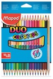 MAPED "Color`Peps Duo" kétvégű háromszögletű 36 különböző színű színes ceruza készlet