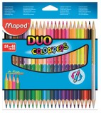 MAPED "Color`Peps Duo" kétvégű háromszögletű 48 különböző színű színes ceruza készlet