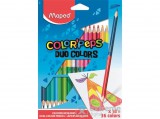 Maped Color`Peps Duo kétvégű, háromszögletű színes ceruza készlet, 36 szín
