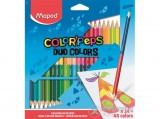 Maped Color`Peps Duo kétvégű, háromszögletű színes ceruza készlet, 48 szín