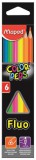 MAPED "Color`Peps Fluo" háromszögletű 6 különböző színű színes ceruza készlet