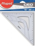 MAPED "Geometric" 45° 26 cm műanyag háromszög vonalzó