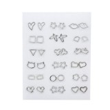 Maria King 18 pár pici fülbevaló szett, szíves-virágos-cicás