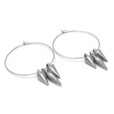 Maria King 3 szegecs fülbevaló, ezüst színű