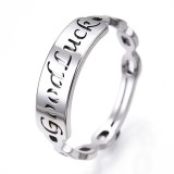 Maria King 304 rozsdamentes acél Szerencse gyűrű, állítható méret