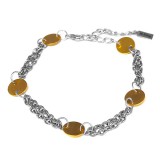 Maria King 5 karika charmos dupla karkötő, arany-ezüst színű