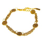 Maria King 5 karika charmos dupla karkötő, arany színű