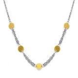 Maria King 5 karika charmos dupla nyaklánc, arany-ezüst színű