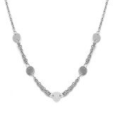 Maria King 5 karika charmos dupla nyaklánc, ezüst színű