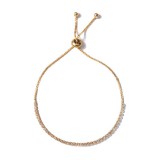 Maria King Állítható méretű elegáns teniszkarkötő, arany színű