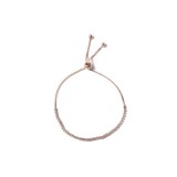 Maria King Állítható méretű elegáns teniszkarkötő, rose gold