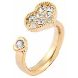 Maria King Arany színű állítható méretű szív motívumos gyűrű