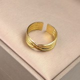 Maria King Arany színű Nemesacél divat gyűrű, állítható méret