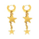 Maria King Arany színű nemesacél dupla Csillag fülbevaló