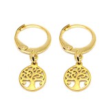 Maria King Arany színű nemesacél Élet fája fülbevaló