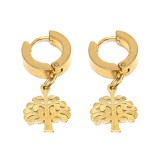 Maria King Arany színű nemesacél Élet fája fülbevaló II.