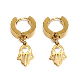 Maria King Arany színű nemesacél Fatima keze fülbevaló