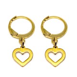 Maria King Arany színű nemesacél Szív fülbevaló