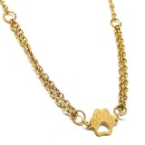 Maria King Arany színű nemesacél Tappancs medál kétsoros nyaklánccal