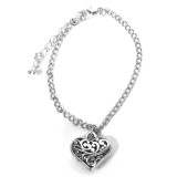 Maria King Áttört szív karkötő charmmal, arany vagy ezüst színben