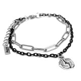 Maria King Babatalp charmos dupla karkötő, ezüst-fekete színű