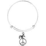 Maria King Békegalambos charm ezüst színű nemesacél karperecen