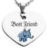 Maria King Best Friend (legjobb barát) elefántos szív medál láncra, vagy kulcstartóra  (többféle)
